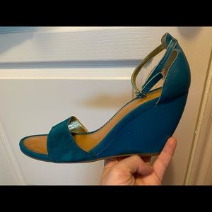 Seychelles - Teal Wedge Sandal - 8.5